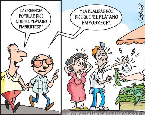 Caricatura – El plátano «empobrece» – Imagenes Dominicanas